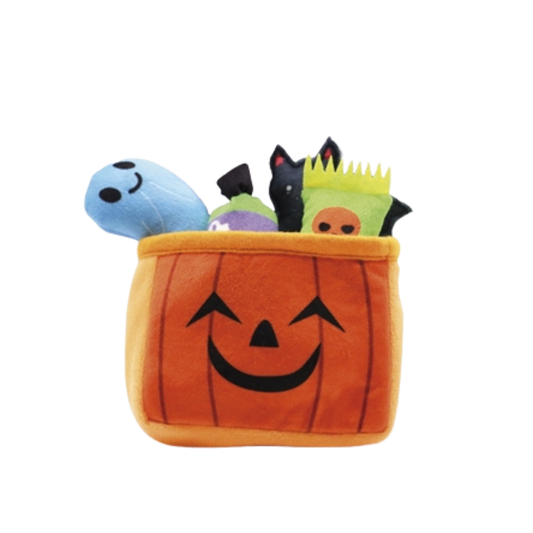 Fright stuffy pompoen met 4 speeltjes