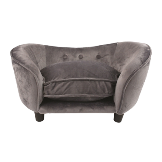 Hondenmand sofa ultra pluche snuggle -  donkergrijs - 68 x 41 x 38 cm
