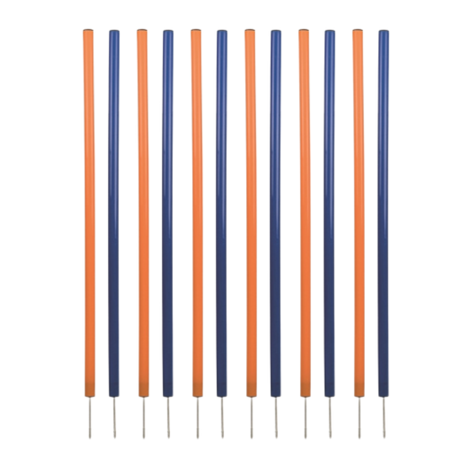 Trixie Dog Activity Agility Slalom Stokken Blauw / Oranje 12 stuks