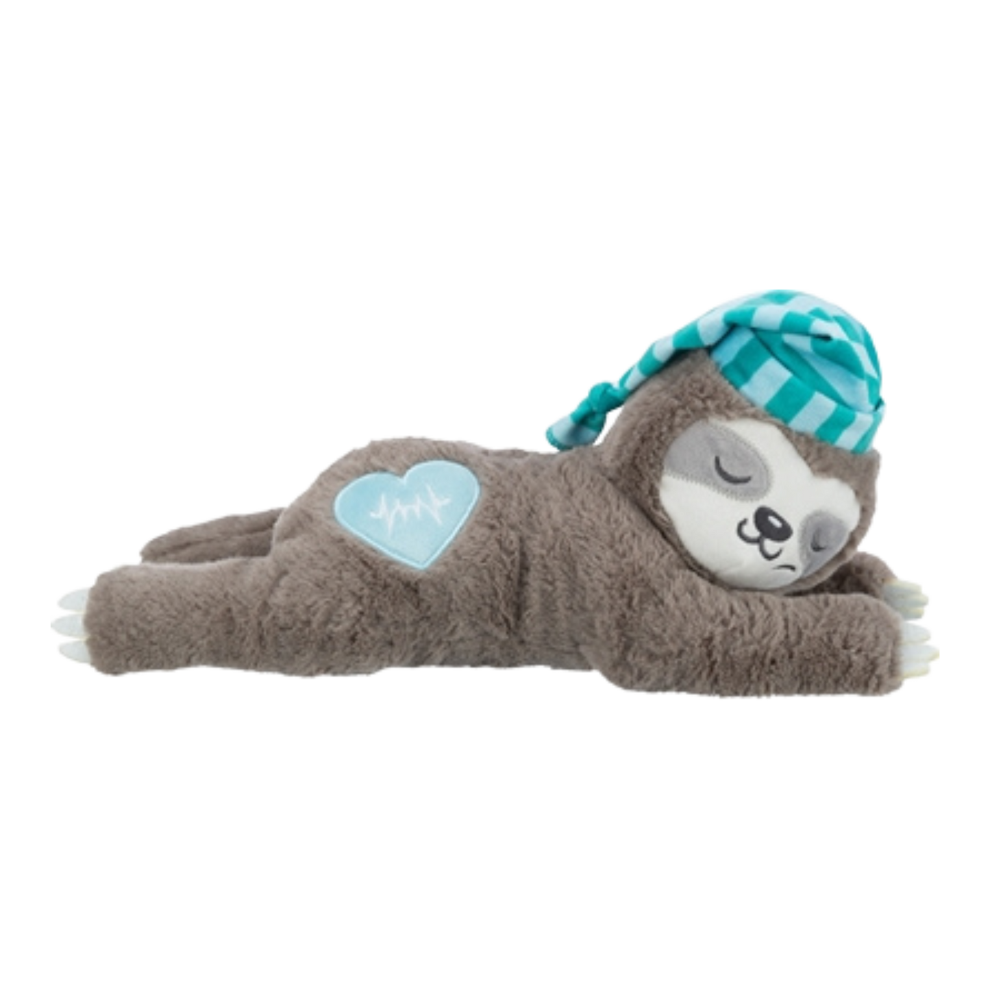 Pluche Luiaard met heartbeat voor puppy's 34 cm