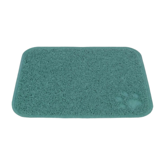 Schoonloopmat voor kattenbakken - salie groen - PVC - 45 x 37 cm
