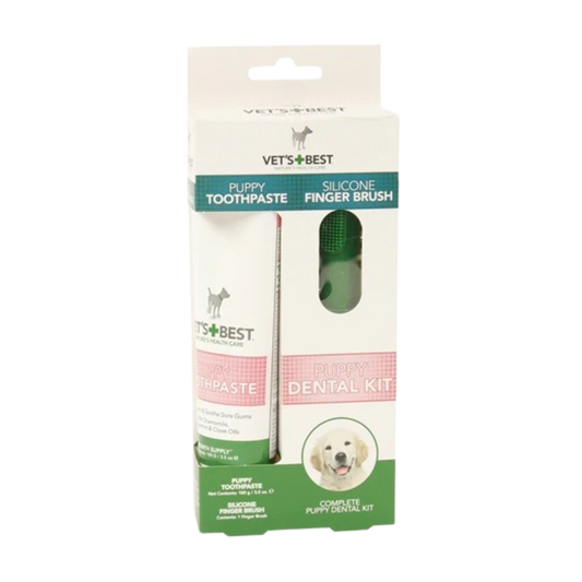 Vets Best Puppy Tandpasta Met Vingerborstel Kit